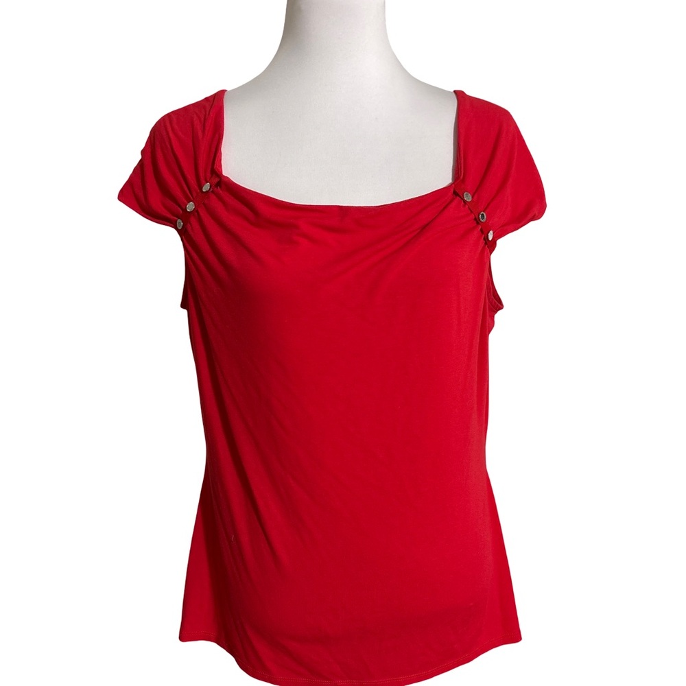 White House Black Market Red Blouse